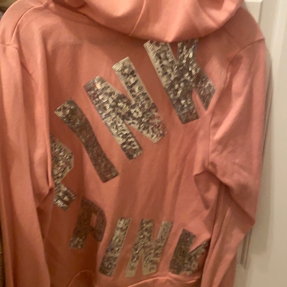 Pink BLING full zip hoodie